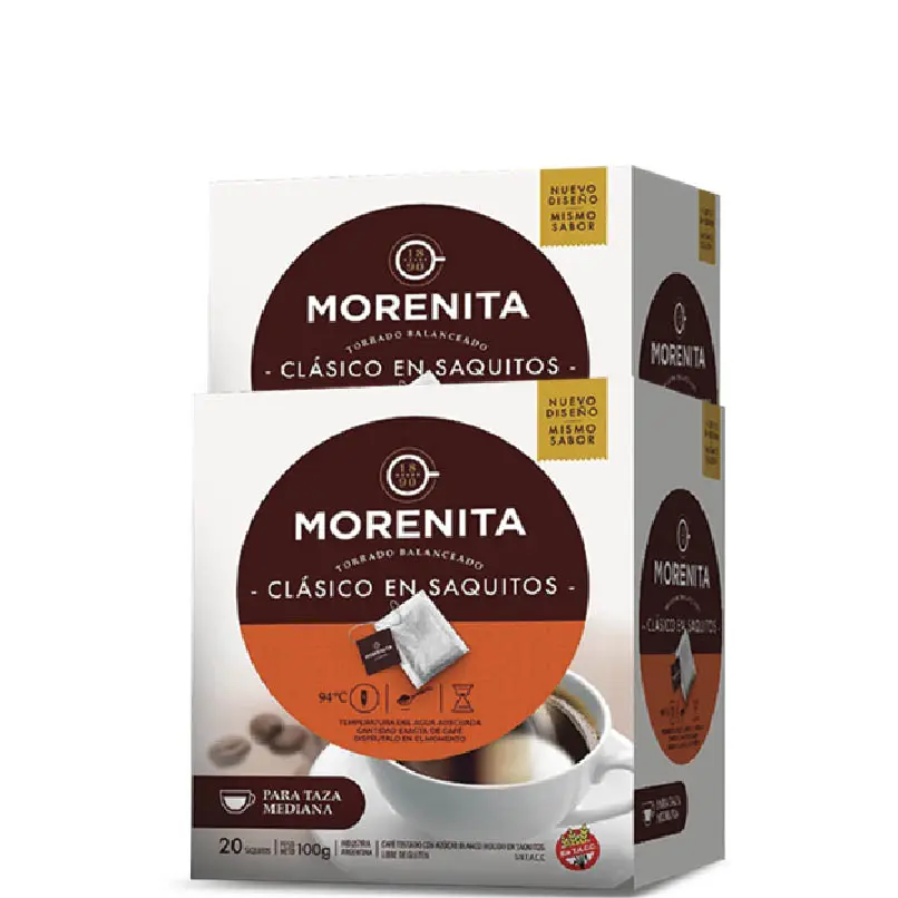 CAFE LA MORENITA INTENSO 20 SAQUITOS x 5 GRS