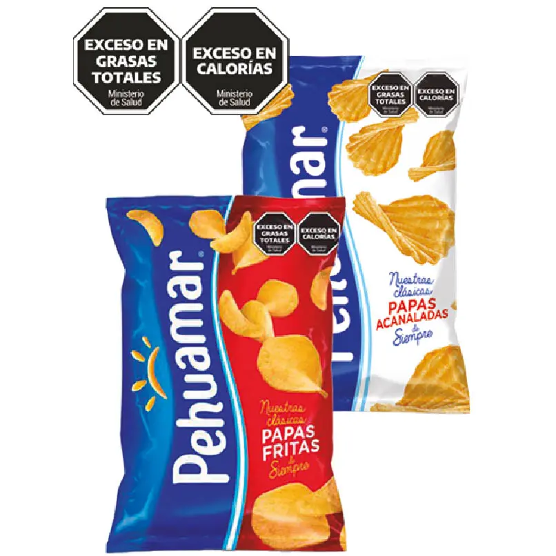 PAPAS FRITAS PEHUAMAR CLASICAS/ACANALADAS x 450 GRS