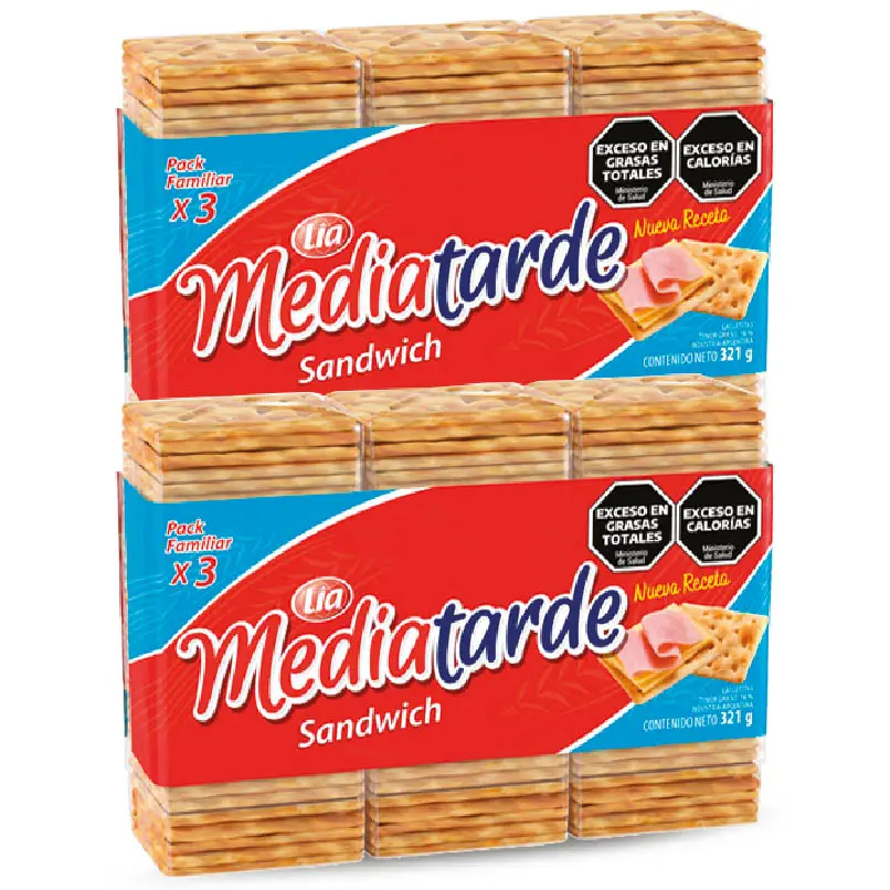 GALLETITAS MEDIATARDE SANDWICH TRIPACK x 321 GRS